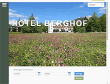 Tablet Screenshot of hotelberghof.com